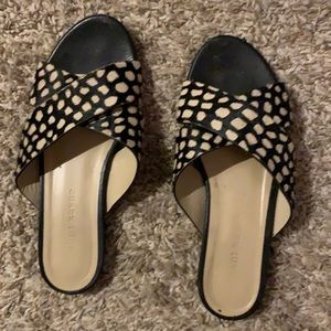 Jenni Kayne pony hair crossover sandal